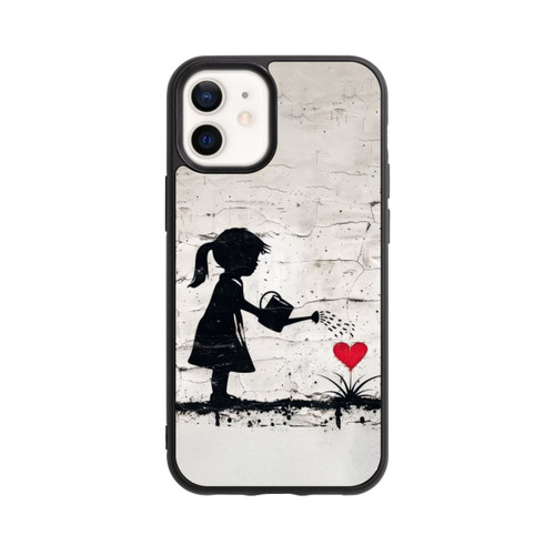 Apple iPhone 12 mini Base Case Girl Watering Bunch of Flowers 