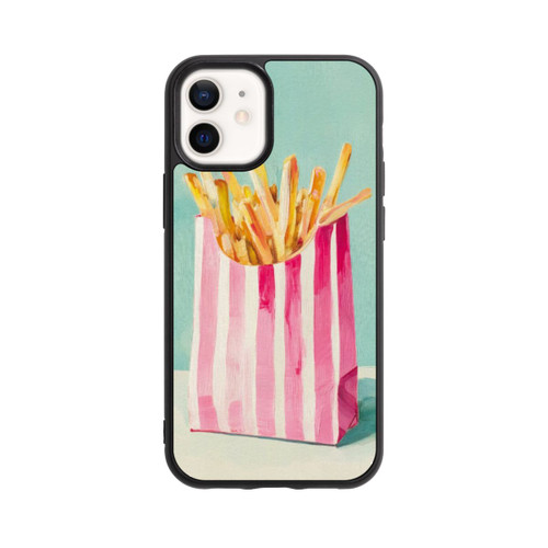 Apple iPhone 12 mini Base Case Retro Pommes Blau Watercolor
