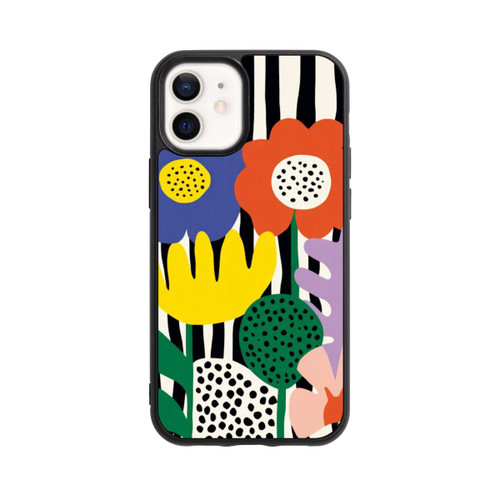 Apple iPhone 12 mini Base Case Flowers Striped Background