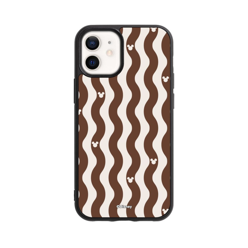 iPhone 12 mini Base Case Micky Muster Braune Wellen