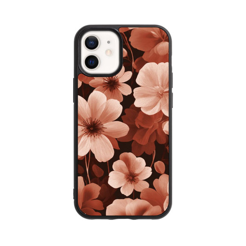 Apple iPhone 12 mini Base Case Rote Negativblumen mit KI