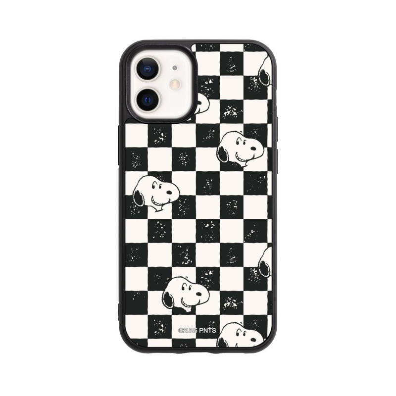 iPhone 12 mini Base Case Snoopy Heads Checked Pattern