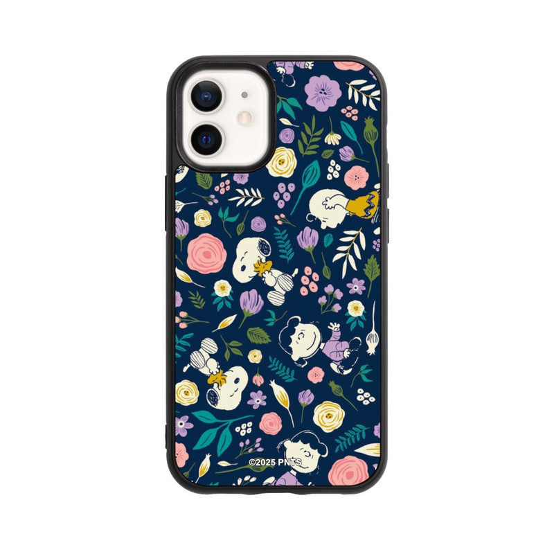 iPhone 12 mini Base Case Peanuts Dark Flower Pattern