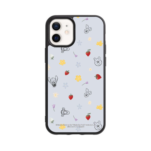 Apple iPhone 12 mini Base Case Winnie Puuh und Freunde Erdbeer Muster Blau