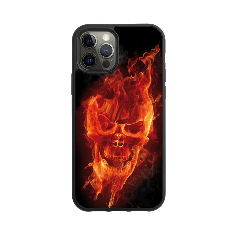 iPhone 12 Pro Base Case Burning Skull