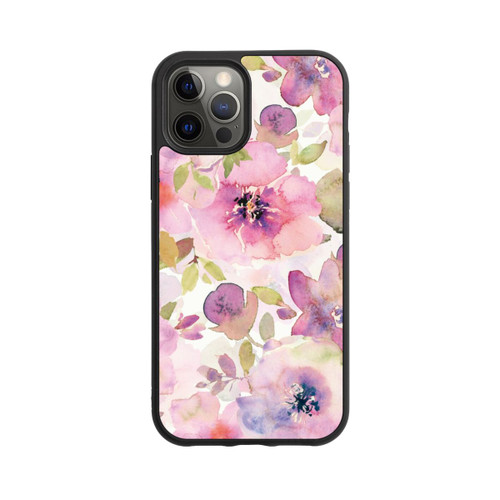 Apple iPhone 12 Pro Base Case Tapete mit rosa Blumen