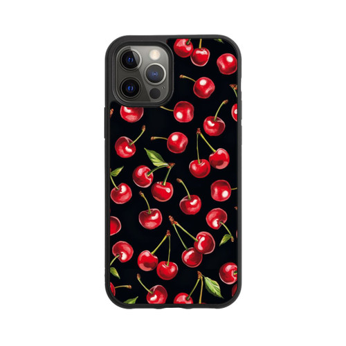 Apple iPhone 12 Pro Base Case Kirschmuster Schwarz mit KI