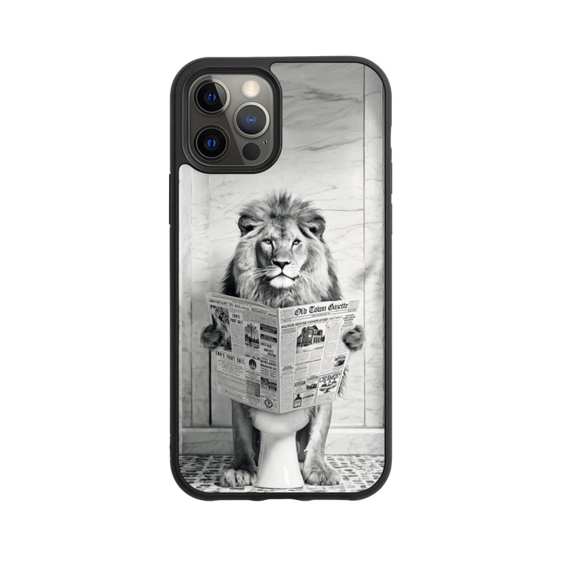 iPhone 12 Pro Base Case Lion Toilet