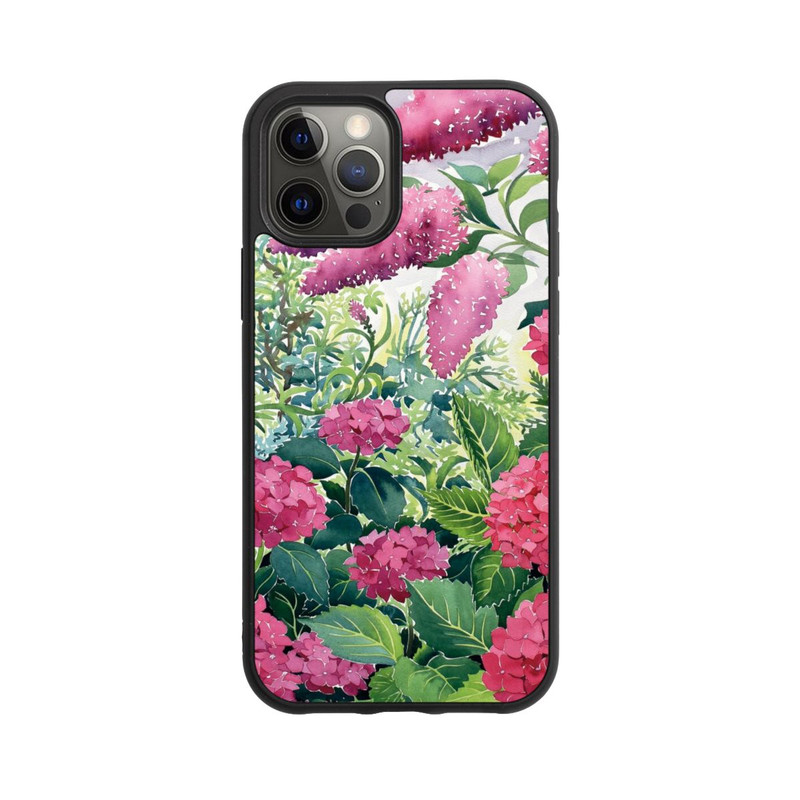iPhone 12 Pro Base Case Garden Hydrangeas and Buddleia by Christopher Ryland