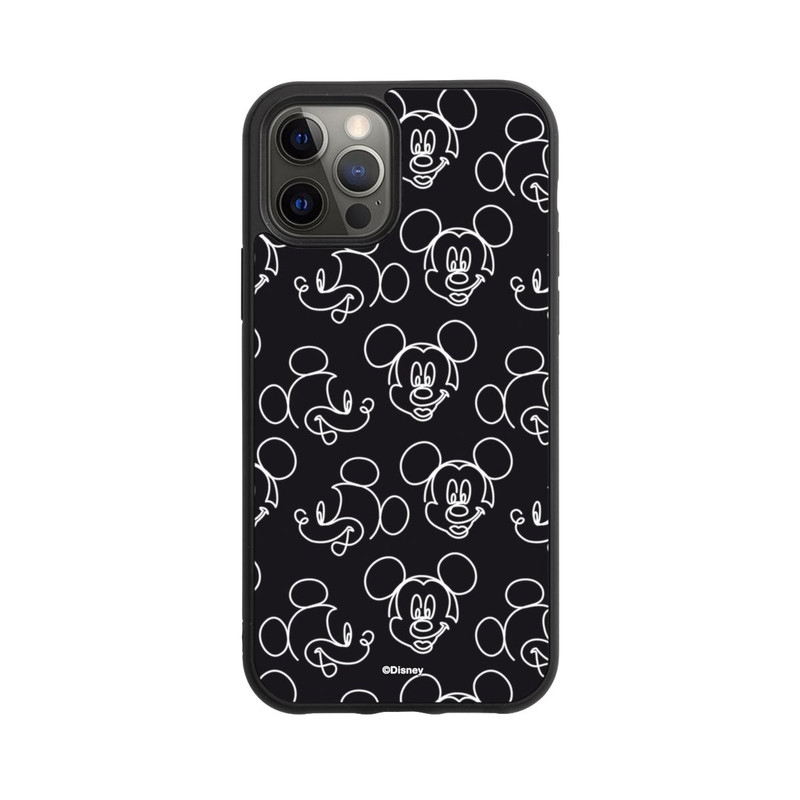 iPhone 12 Pro Base Case Disney Mickey Muster Schwarz