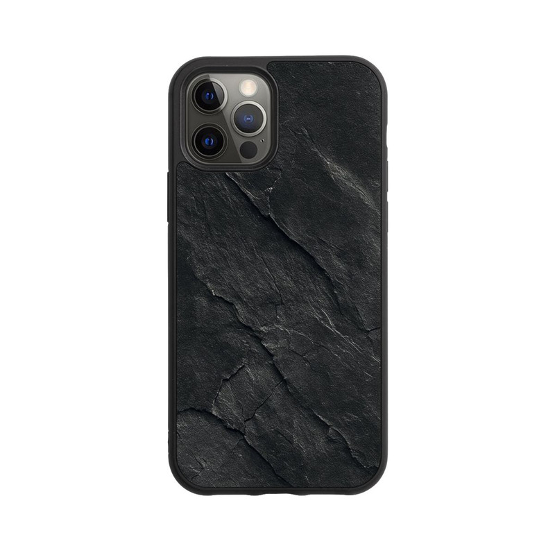 iPhone 12 Pro Base Case Dunkler Schiefer Look