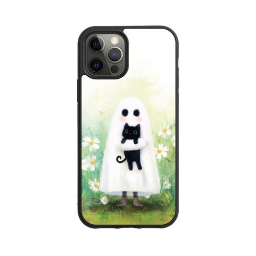Apple iPhone 12 Pro Base Case Geist und Katze Halloween mit KI