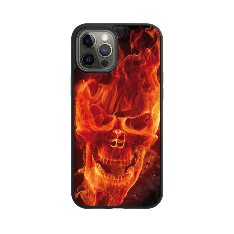 iPhone 12 Pro Max Base Case Burning Skull