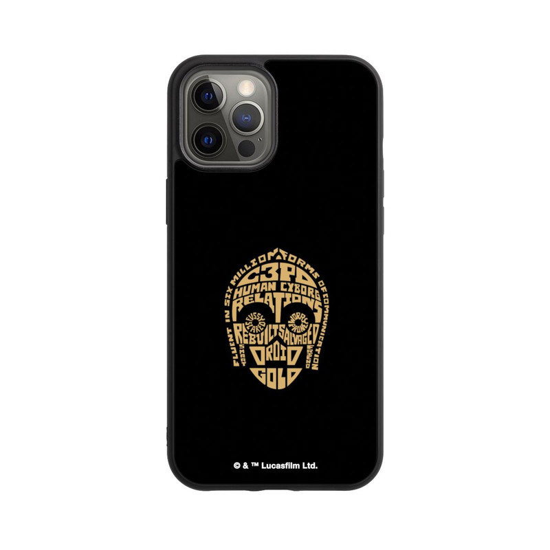 iPhone 12 Pro Max Base Case C3PO Typo Grafisch