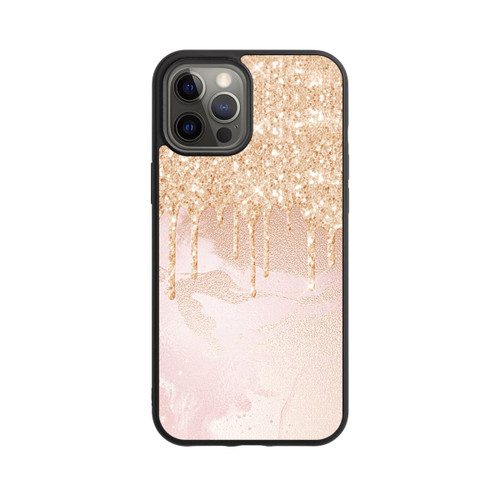 Apple iPhone 12 Pro Max Base Case  Roségoldener Glitzer Tropfen Look
