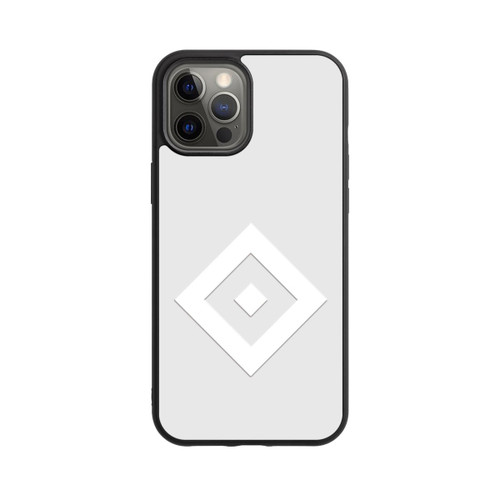 Apple iPhone 12 Pro Max Base Case Rauten Logo auf HSV Grau