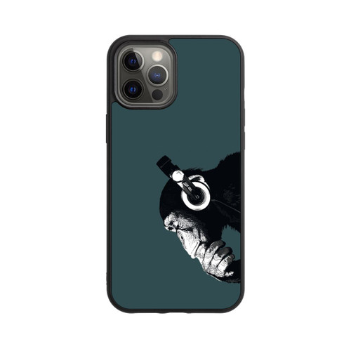 Apple iPhone 12 Pro Max Base Case Denkender Affe Blau
