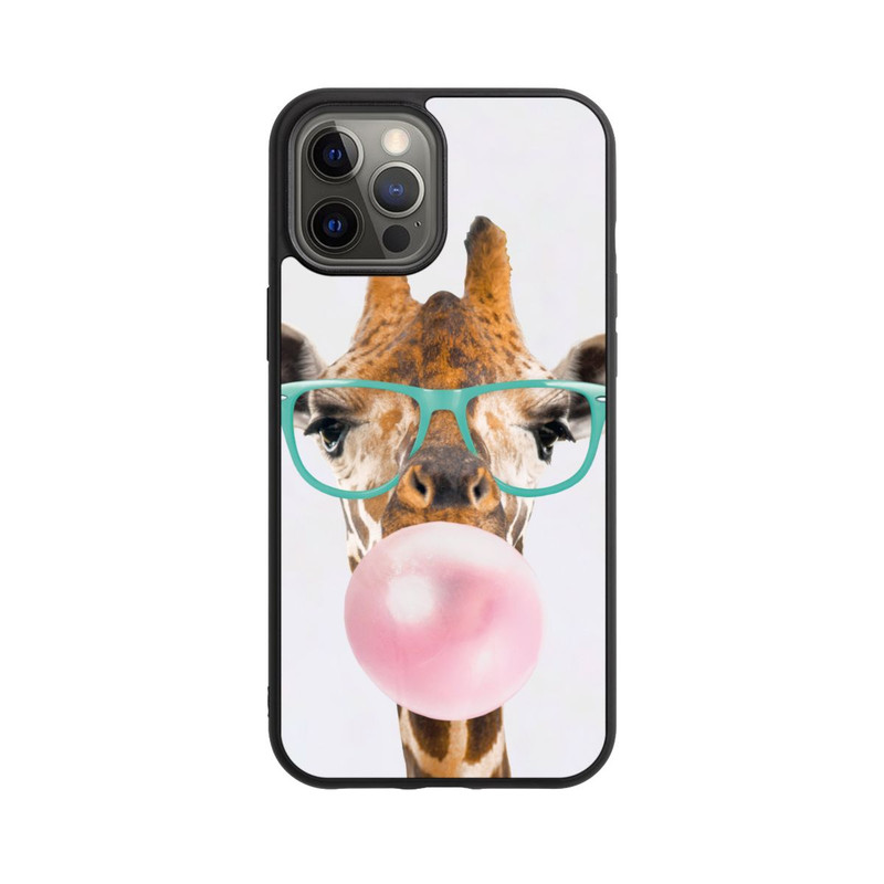 iPhone 12 Pro Max Base Case Giraffe mit Kaugummi