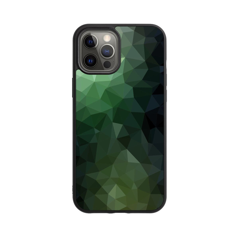 iPhone 12 Pro Max Base Case Polygonal Mosaic Green