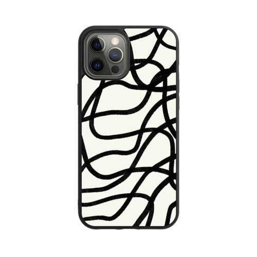 Apple iPhone 12 Pro Max Base Case Schwarze Linien