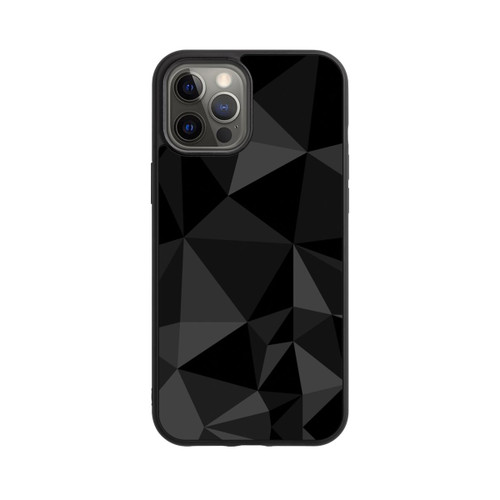 Apple iPhone 12 Pro Max Base Case Polygonmuster schwarz