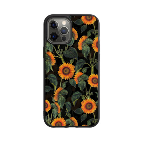 Apple iPhone 12 Pro Max Base Case Sonnenblume schwarz