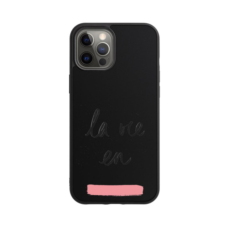iPhone 12 Pro Max Base Case La vie en Rosa Transparent