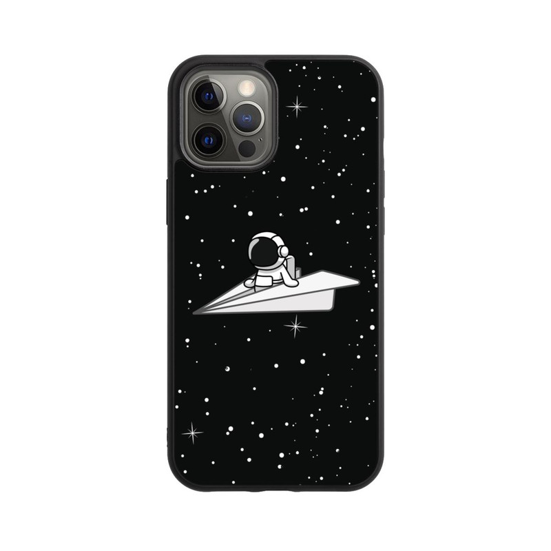 iPhone 12 Pro Max Base Case Astronaut Paper Plane Comic
