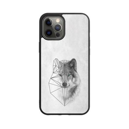 Apple iPhone 12 Pro Max Base Case Polygonaler Wolf