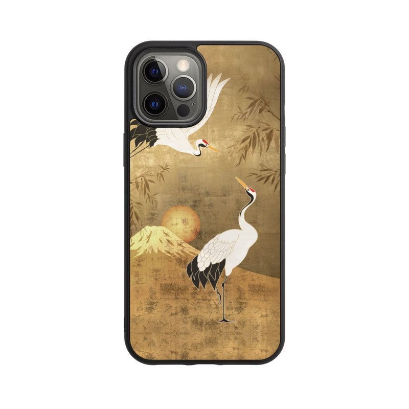 iPhone 12 Pro Max Base Case Kraniche Gold Japan 1