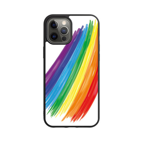 Apple iPhone 12 Pro Max Base Case Rainbow Paint Brush