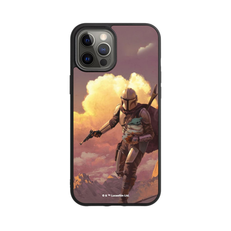 iPhone 12 Pro Max Base Case Der Mandalorianer und Grogu Sonnenguntergang Wolken