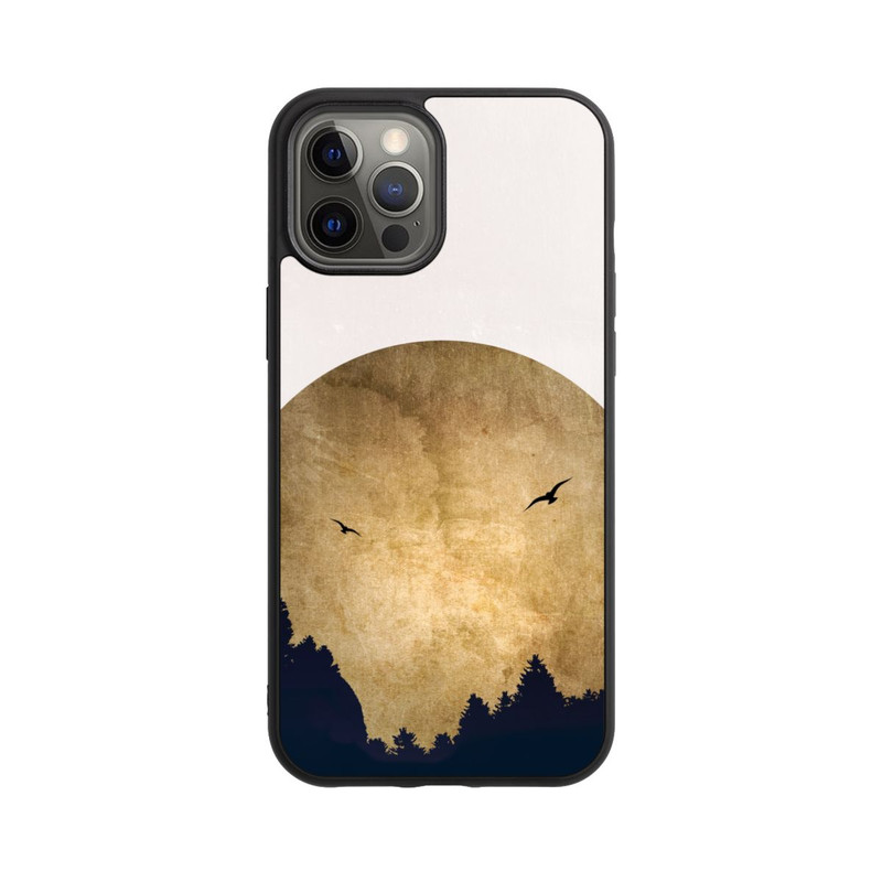 iPhone 12 Pro Max Base Case Zwei Vögel vor Mond