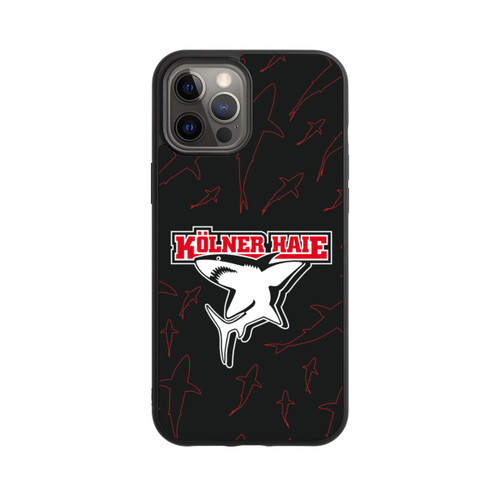 Apple iPhone 12 Pro Max Base Case Haie Muster Rot
