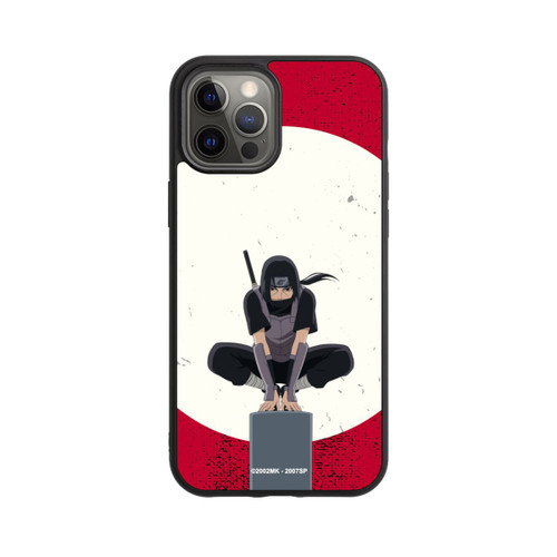 Apple iPhone 12 Pro Max Base Case Itachi Uchiha Symbol Roter Hintergrund