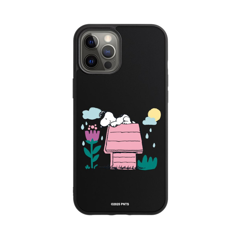 iPhone 12 Pro Max Base Case Snoopy Hundehütte Frühling transparent