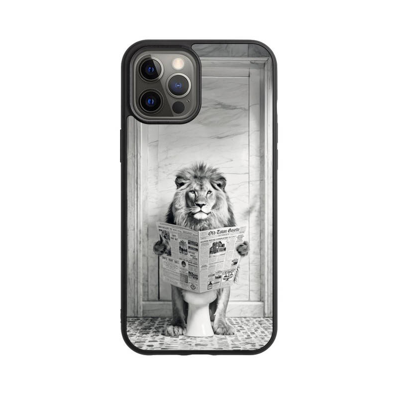iPhone 12 Pro Max Base Case Lion Toilet