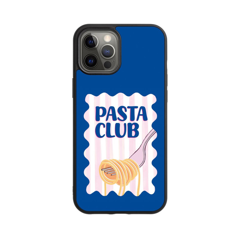 iPhone 12 Pro Max Base Case Pasta Club in Blue and Pink