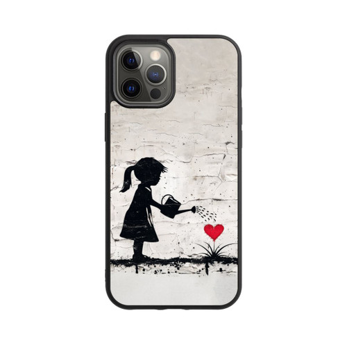 Apple iPhone 12 Pro Max Base Case Girl Watering Bunch of Flowers 