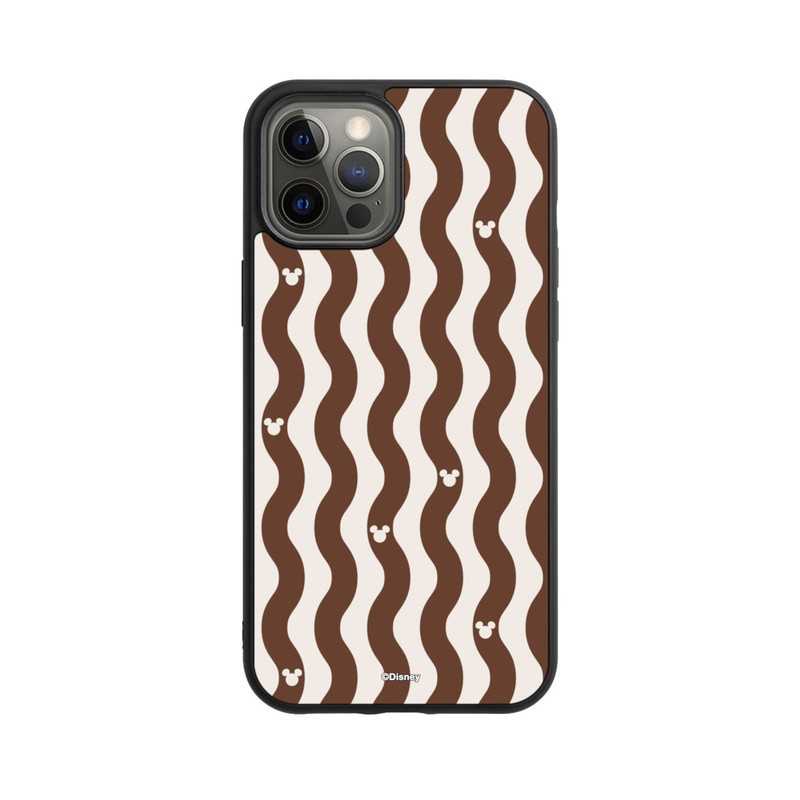 iPhone 12 Pro Max Base Case Micky Muster Braune Wellen