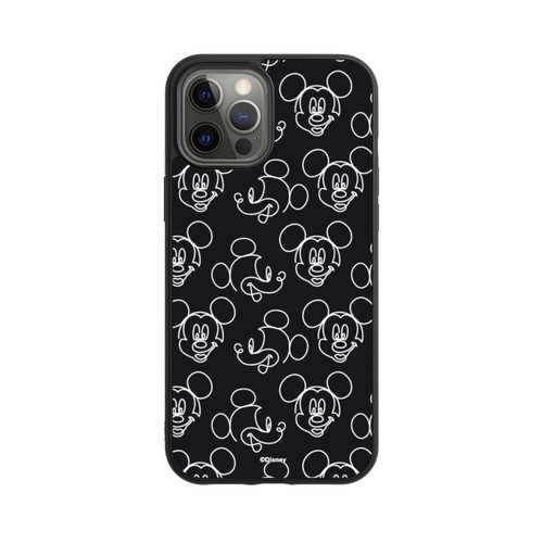 Apple iPhone 12 Pro Max Base Case Disney Mickey Muster Schwarz