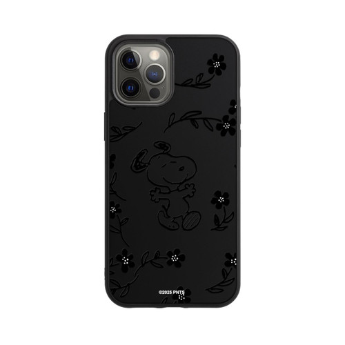 Apple iPhone 12 Pro Max Base Case Snoopy und Flowers Transparent
