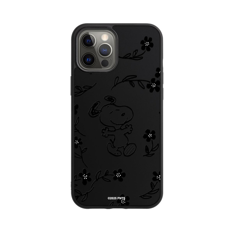 iPhone 12 Pro Max Base Case Snoopy und Flowers Transparent