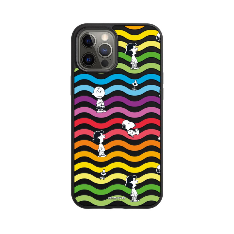iPhone 12 Pro Max Base Case Snoopy Pattern Rainbow Transparent