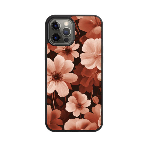 Apple iPhone 12 Pro Max Base Case Rote Negativblumen mit KI