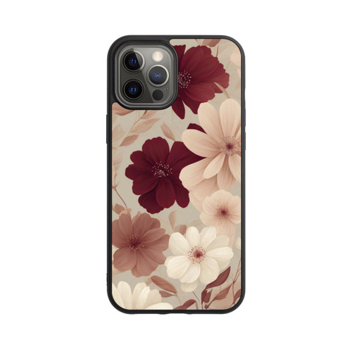 Apple iPhone 12 Pro Max Base Case Romantische Pastellblumen mit KI