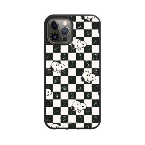 Apple iPhone 12 Pro Max Base Case Snoopy Heads Checked Pattern