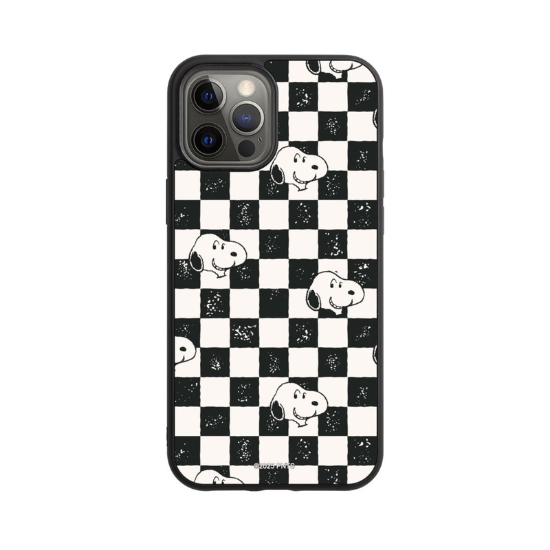 iPhone 12 Pro Max Base Case Snoopy Heads Checked Pattern