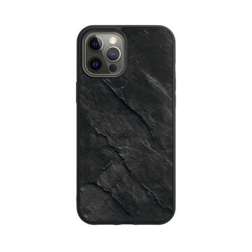Apple iPhone 12 Pro Max Base Case Dunkler Schiefer Look