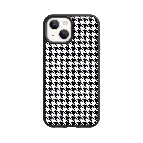 Apple iPhone 13 Mini Base Case Hahnentritt Schwarz Weiß